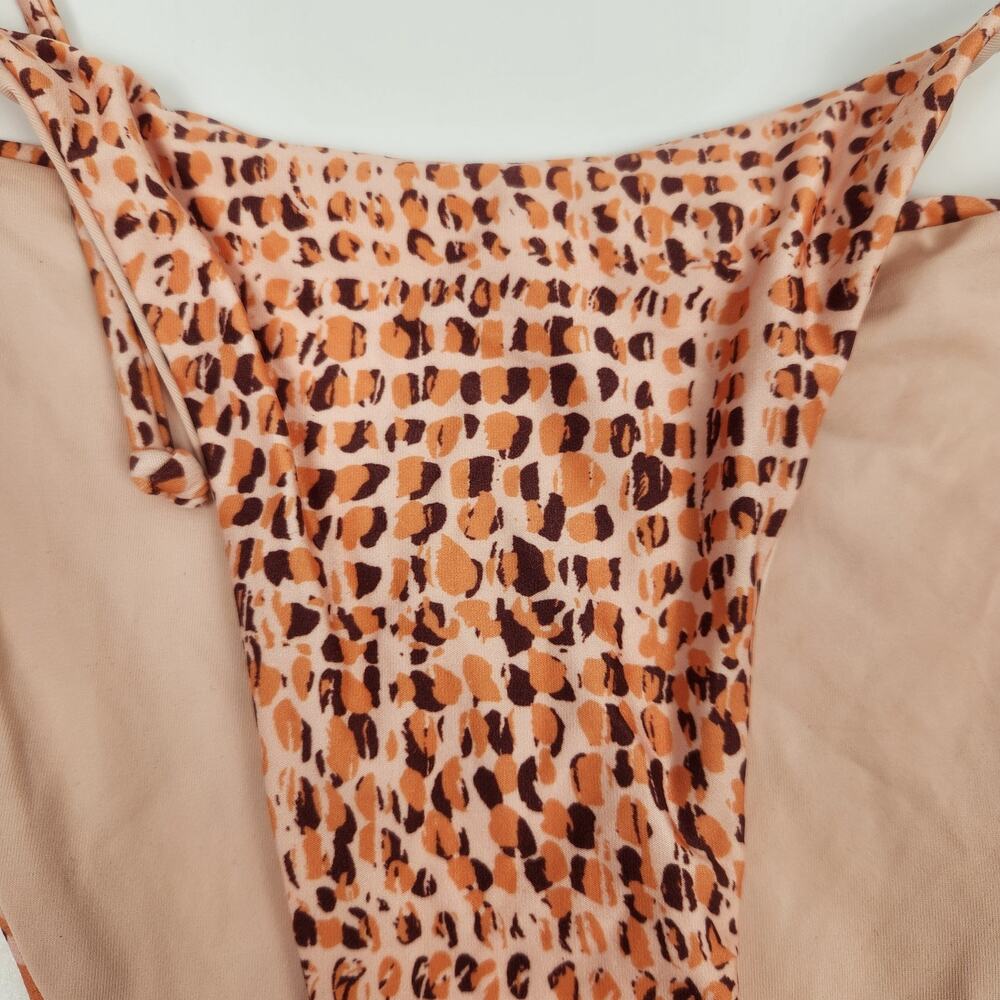 L*Space Lennox Bikini String Bottom in Wild Bunch Orange Size Medium NWT - Picture 3 of 6